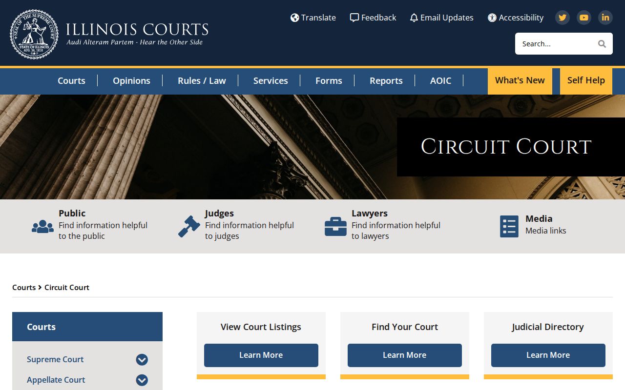 Illinois Circuit Court structure for Morgan County criminal cases