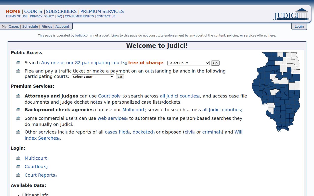 Judici public search for Morgan County criminal case records