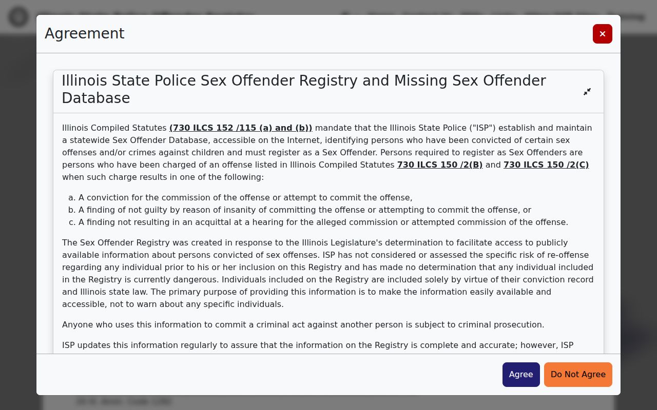 Illinois Sex Offender Registry search for Morgan County